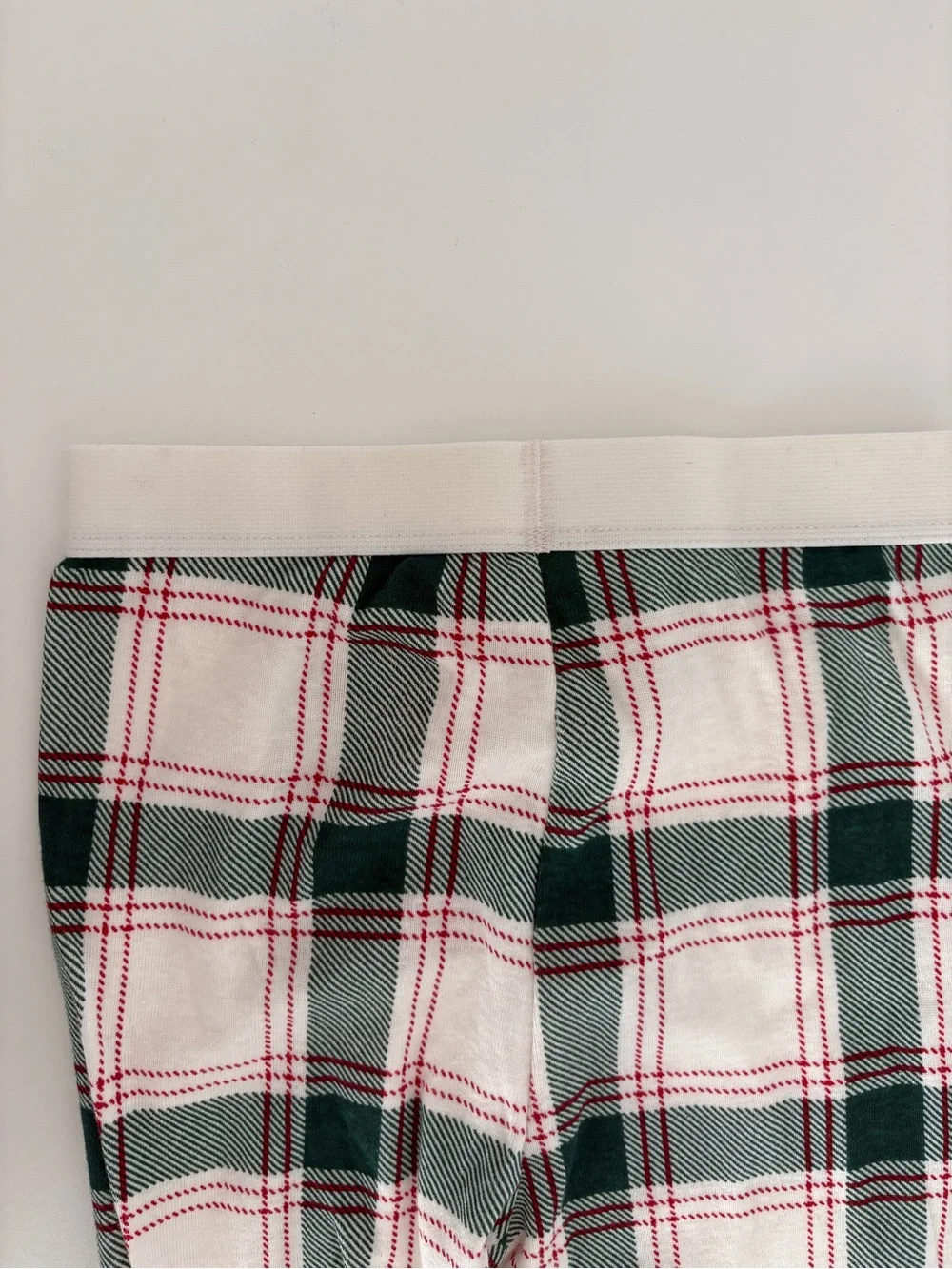 Wondershop White, Green & Red Plaid Kids Pajama Set 2T